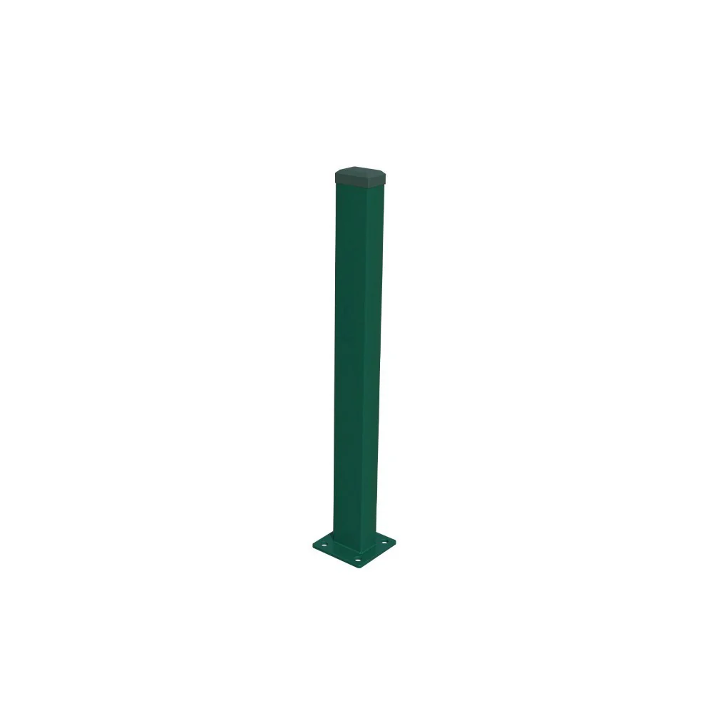 Post 60x40mm with ZnPVC base 1400mm green