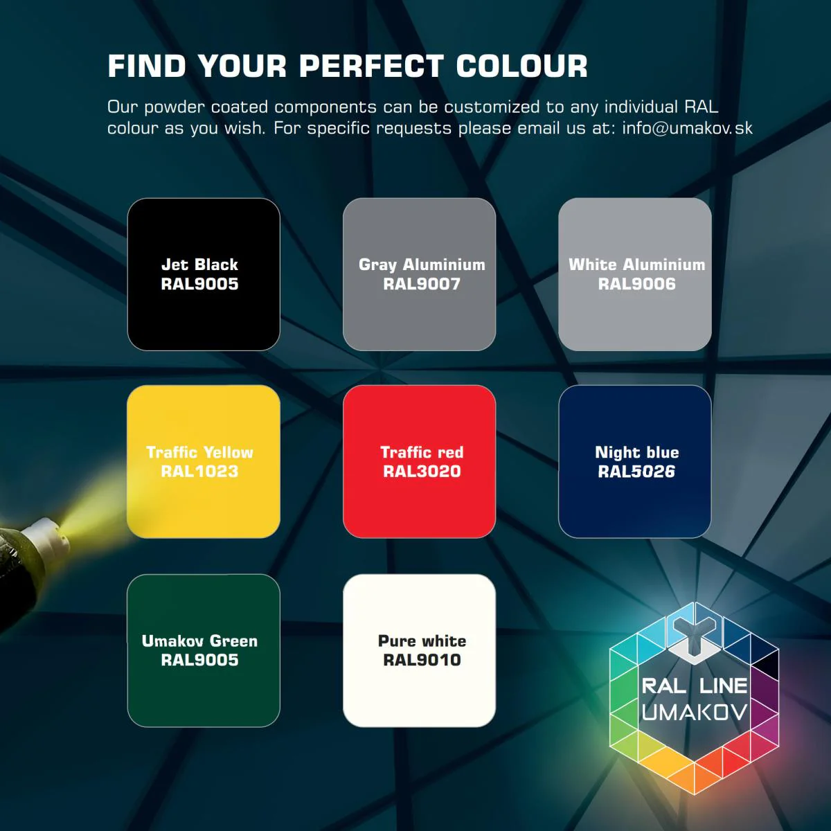 Powder coating of components