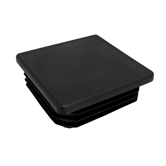 PVC insert cap for 25×25 square profile and facade profile, black RAL 9005