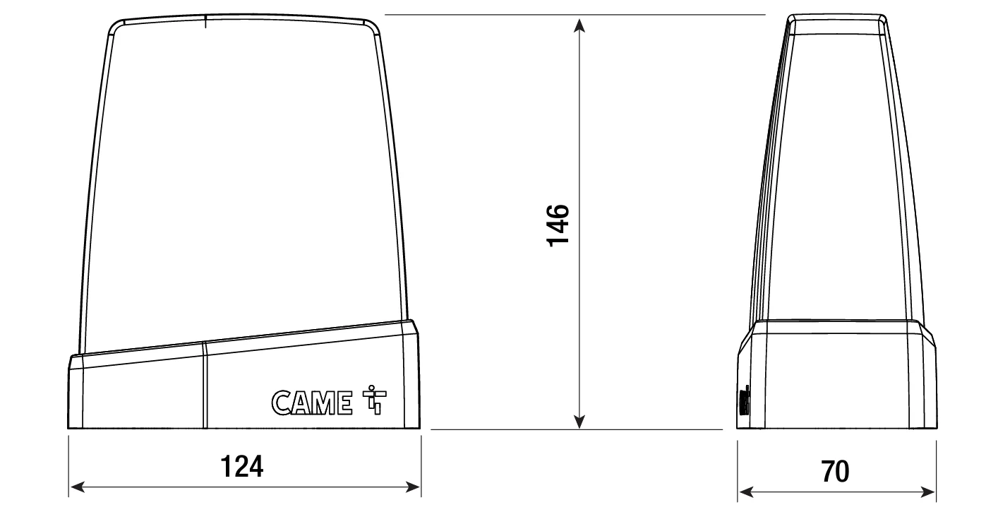 RGB LED warning beacon with built-in antenna, CXN bus, adjustable color  - Image 2