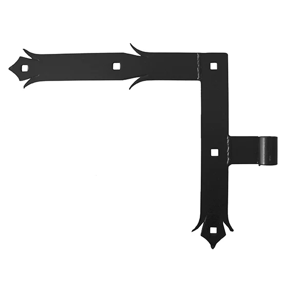 Right decorative corner hinge 250x285, b35, t4, d14mm