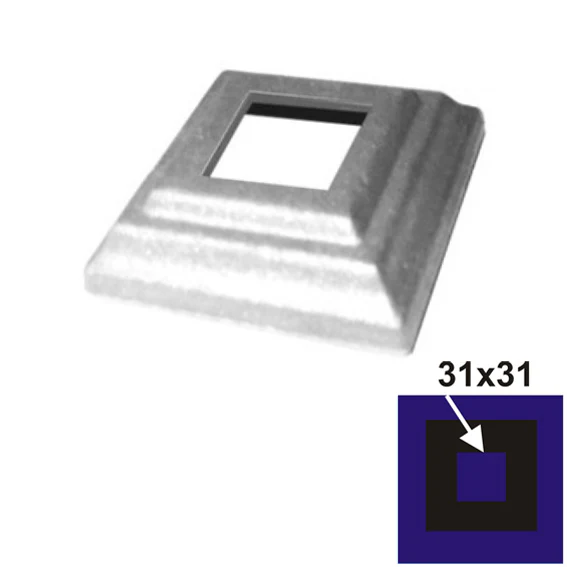 Rosette 60x60, h17, t4mm