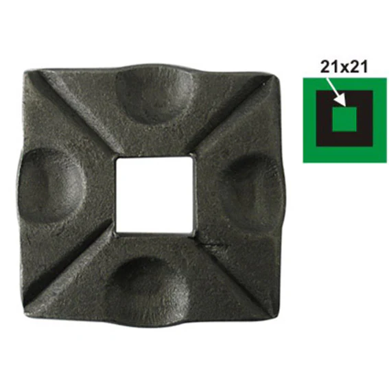 Rosette 70x70, 21x21, t6mm