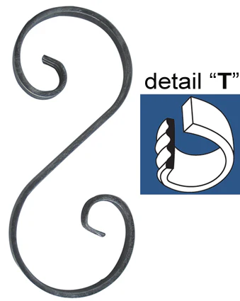 Scroll "S" 230x100, 12x6mm