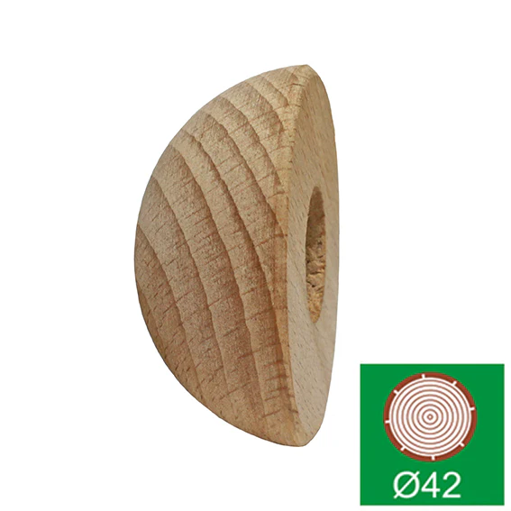 Semi-circular handrail ending, BEECH - Image 2