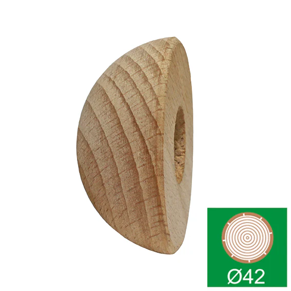 Semi-circular handrail ending, OAK - Image 2