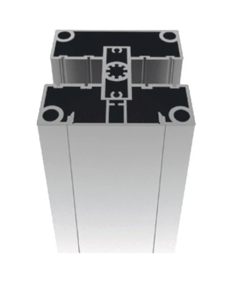 Set of aluminum post 80x80 and cap - 7000mm N