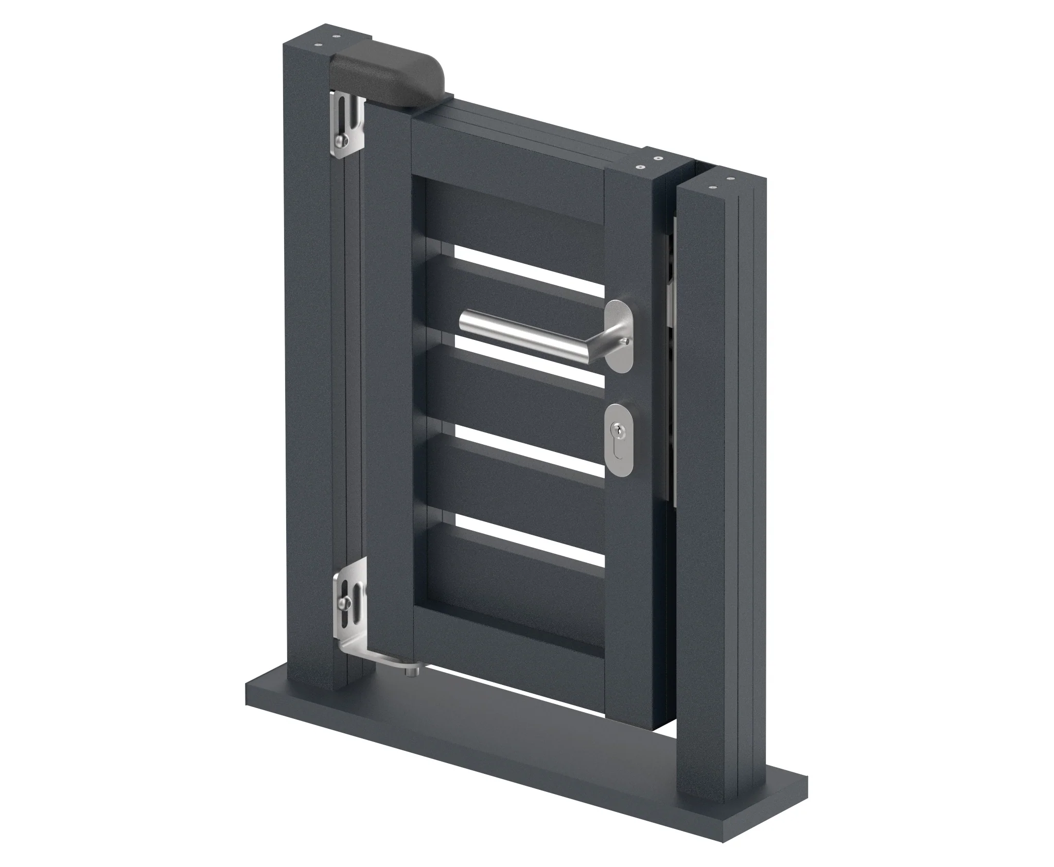 Single-wing gate 0,45x0,56m with 20x100 R7016 filling - set