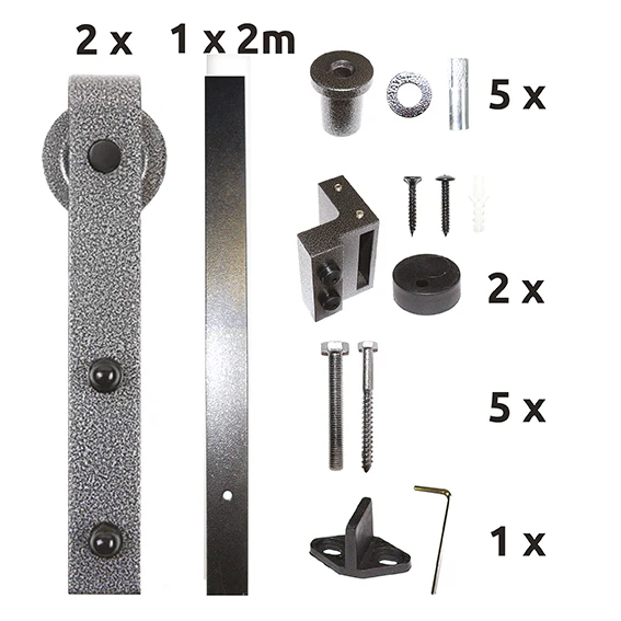 sliding barn door hardware - "Klasiko - SB" - Image 3