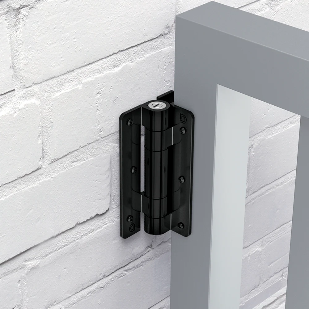 Spring hinge onesided, Aluminium, wall mounting - Image 2