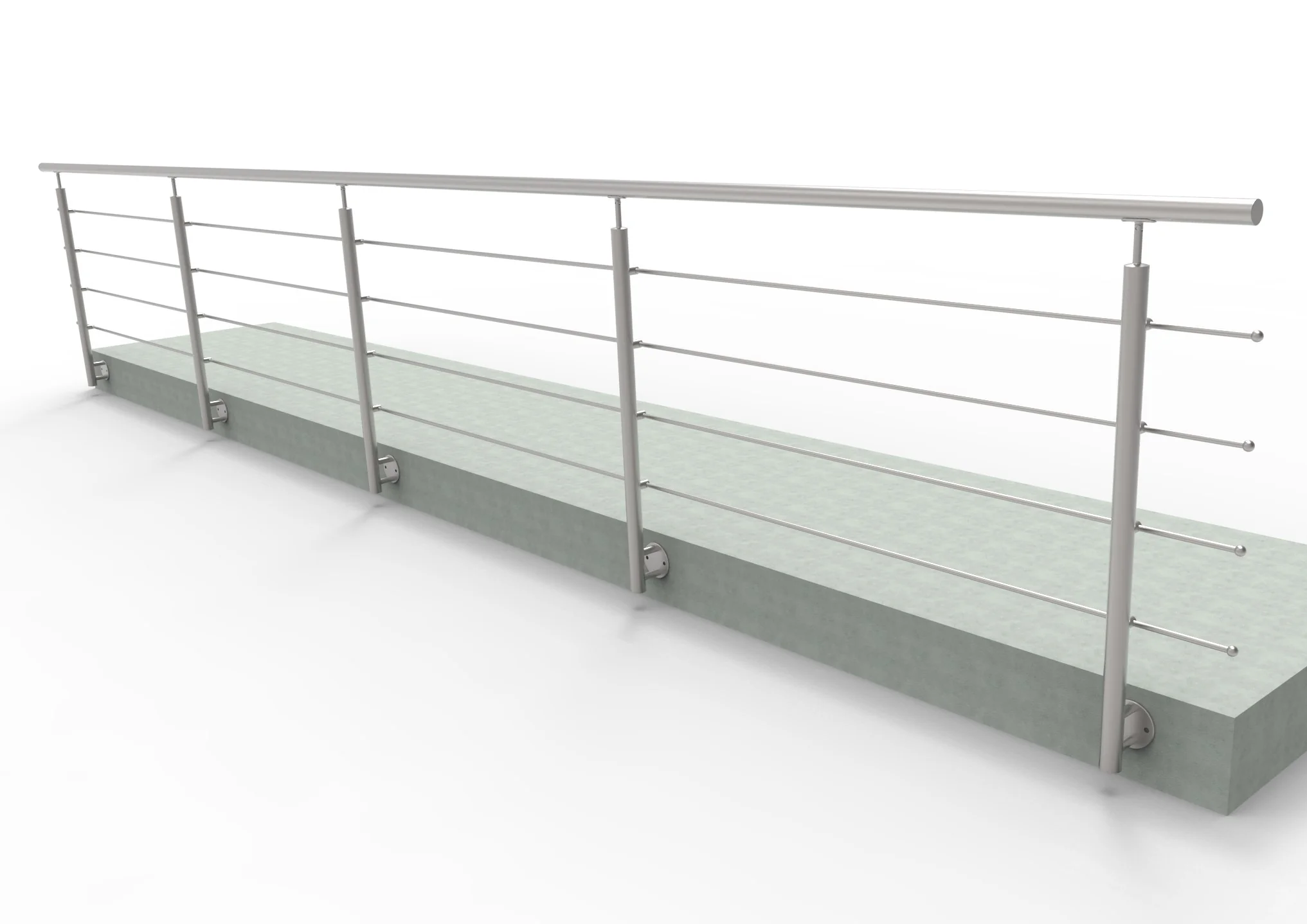 Stainless railing, AISI304, 6000x900mm, BR