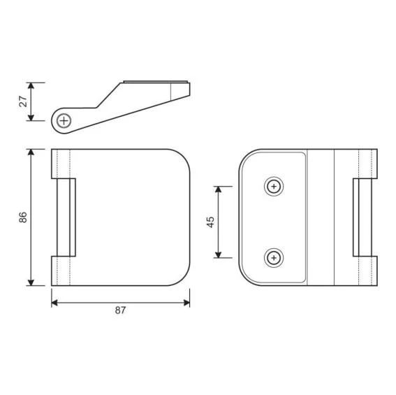 Stainless steel hinge for glass doors office - Image 2
