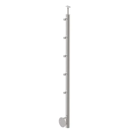 Stainless steel pole, BK-stairs, polished AISI304,