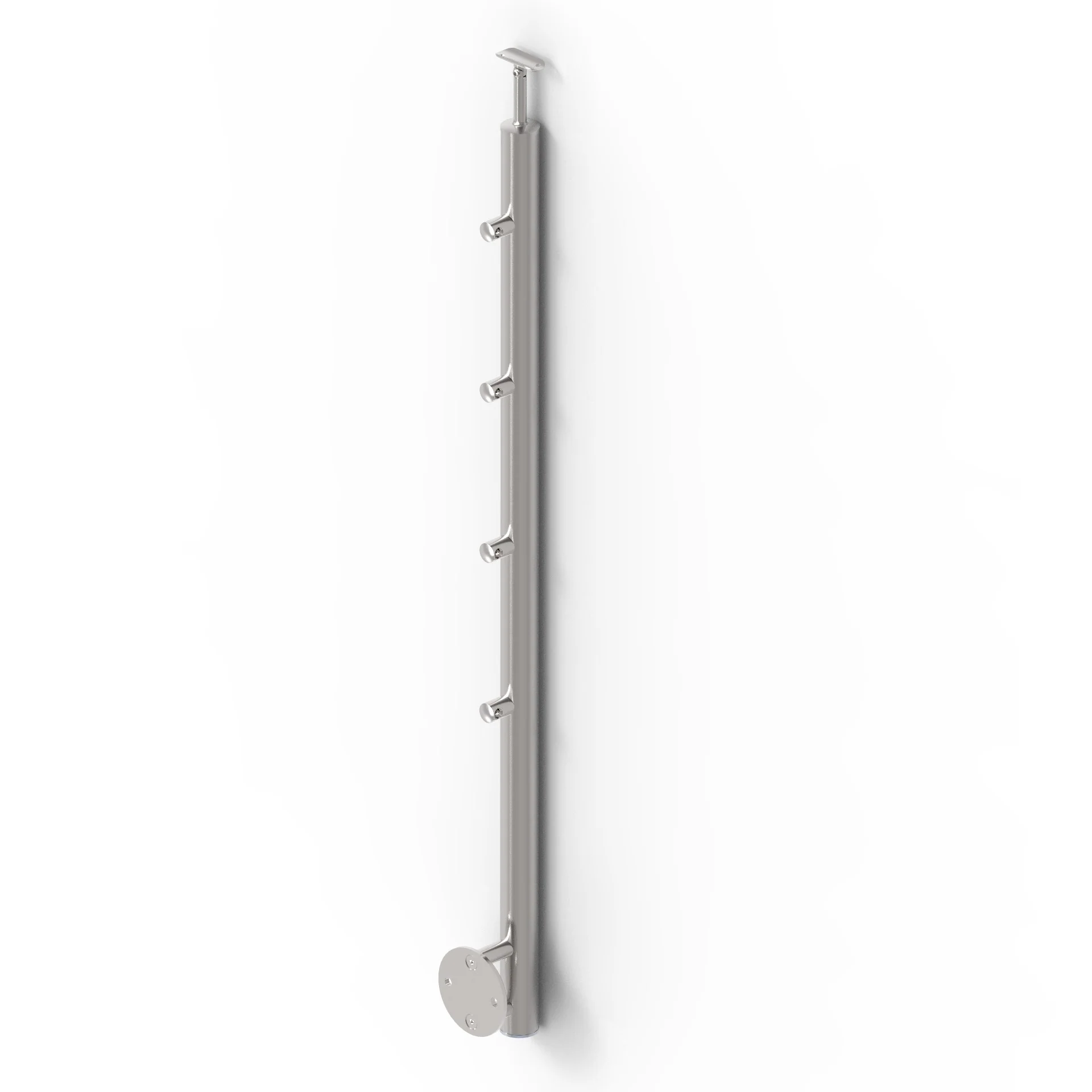 Stainless steel pole, BK-stairs, polished AISI304,