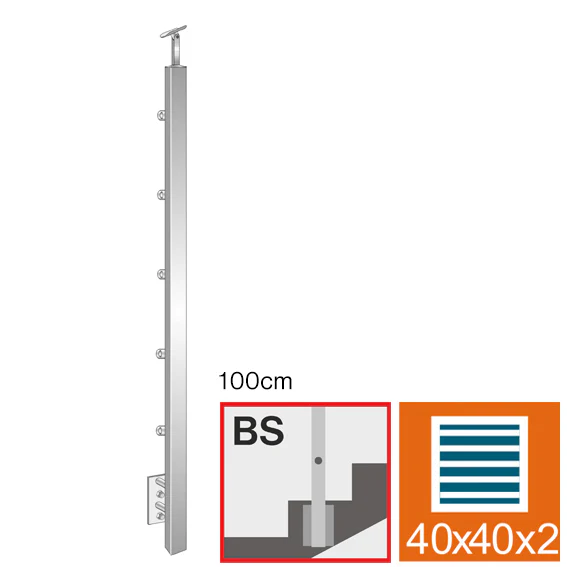 Stainless steel pole JP, BK-stairs AISI304, 40x40x - Image 2