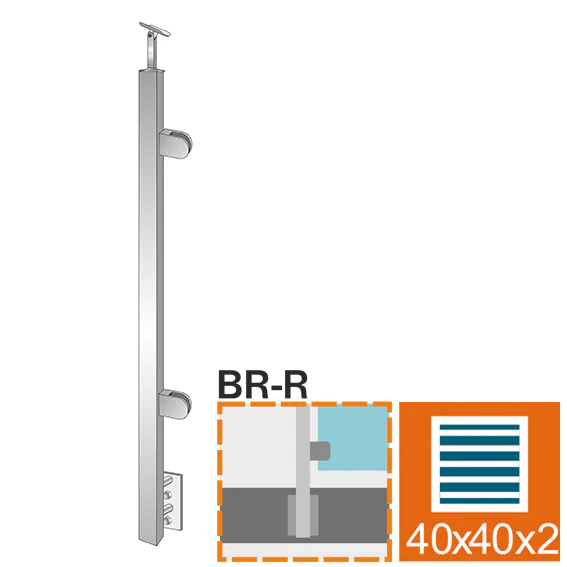 Stainless steel pole JP, BK-straight, right AISI30 - Image 2