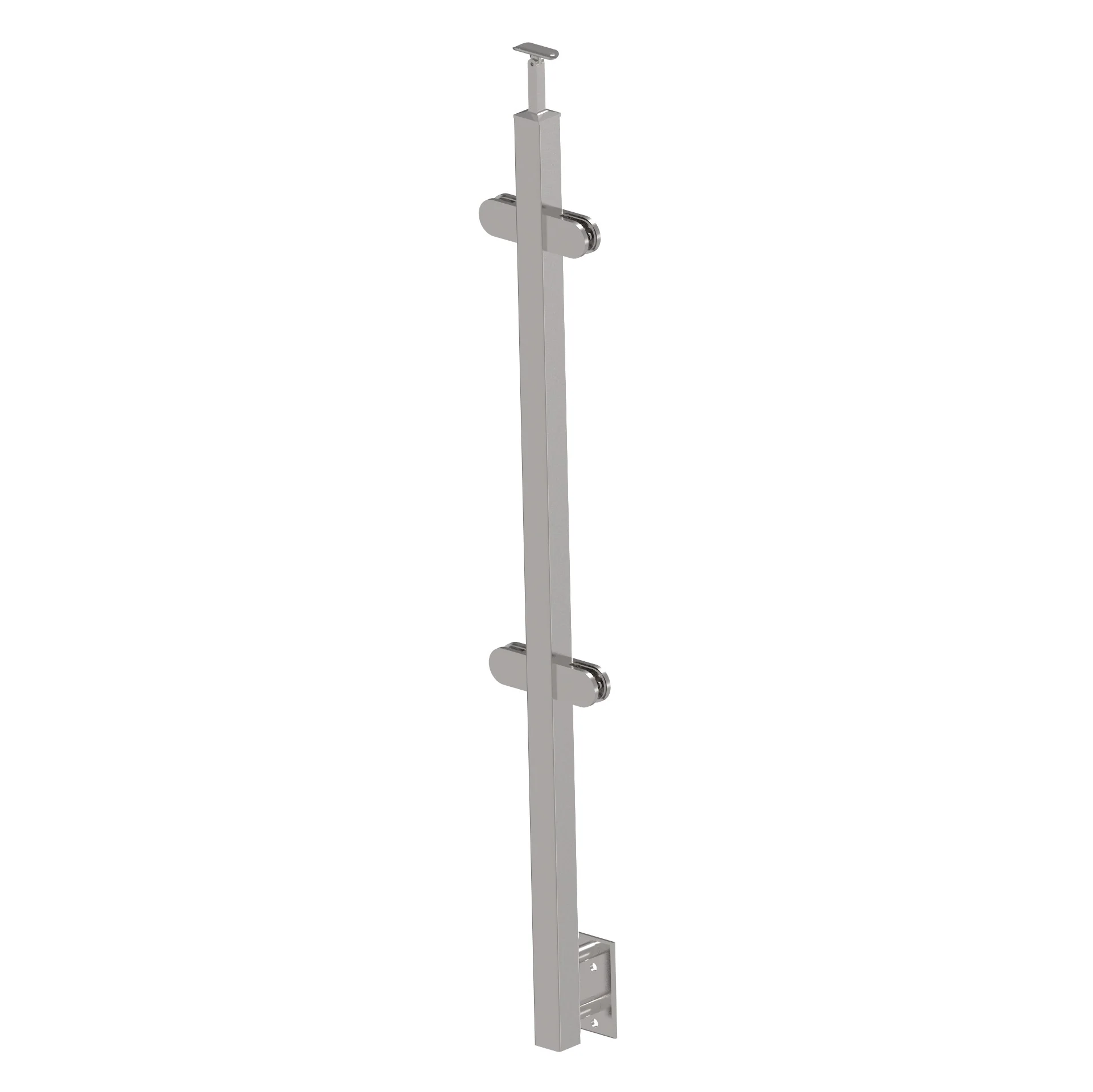 Stainless steel pole JP, side anchoring, straight