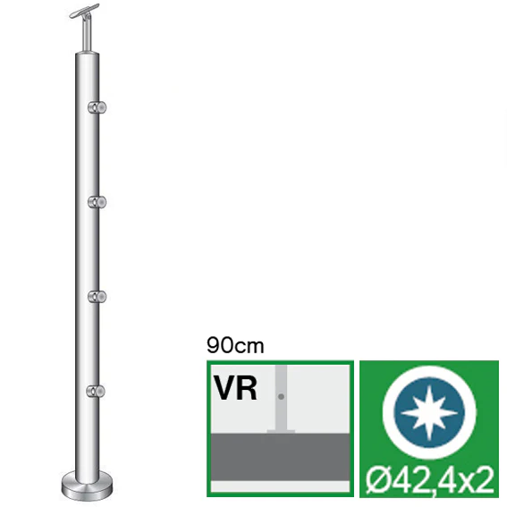 Stainless steel pole, VK-straight - Image 2