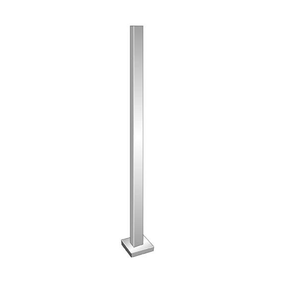 Stainless steel pole, VK-straight AISI304, D40x40 - Image 2