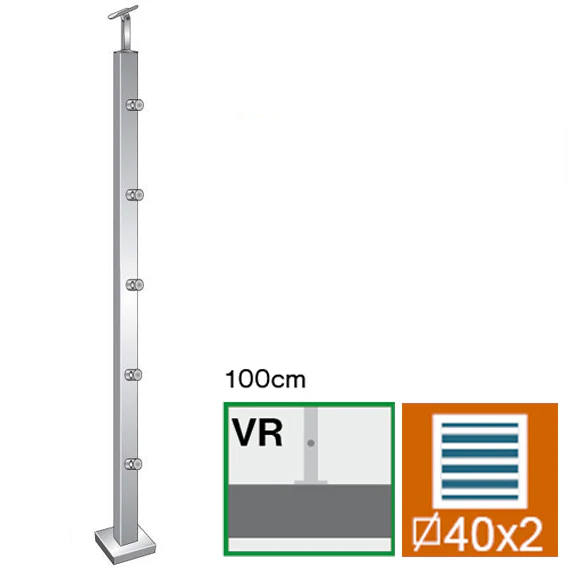 Stainless steel pole, VK-straight - Image 2