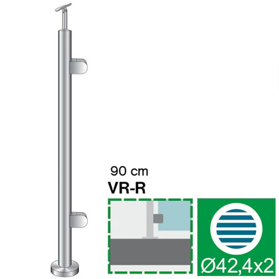 Stainless steel pole, VK-straight, right AISI304, - Image 2