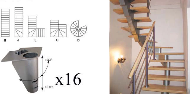 Staircase SEGMENT NS270 set V 3040-2740mm