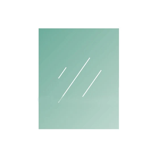 Tempered laminated glass, clear