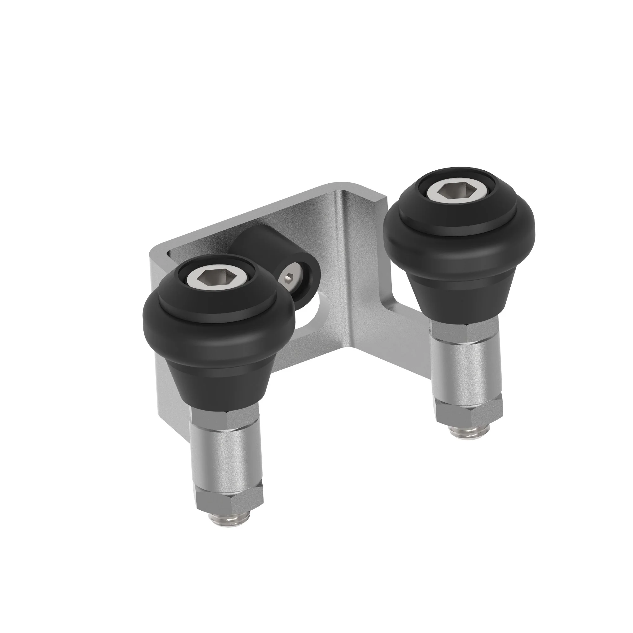 Upper end stop for cantilever gate, Inox, b40mm