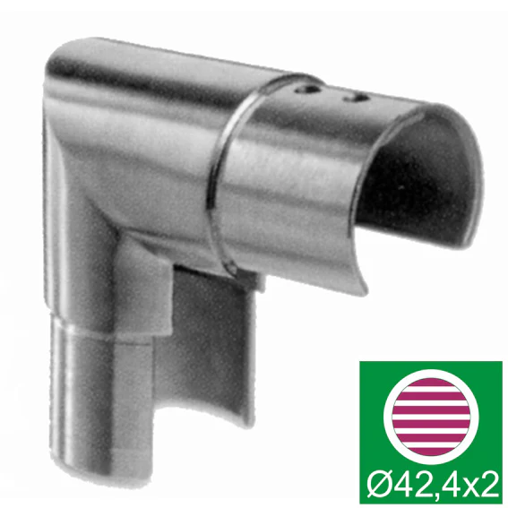 Vertical Elbow AISI316 90°, D42,4mm - Image 2