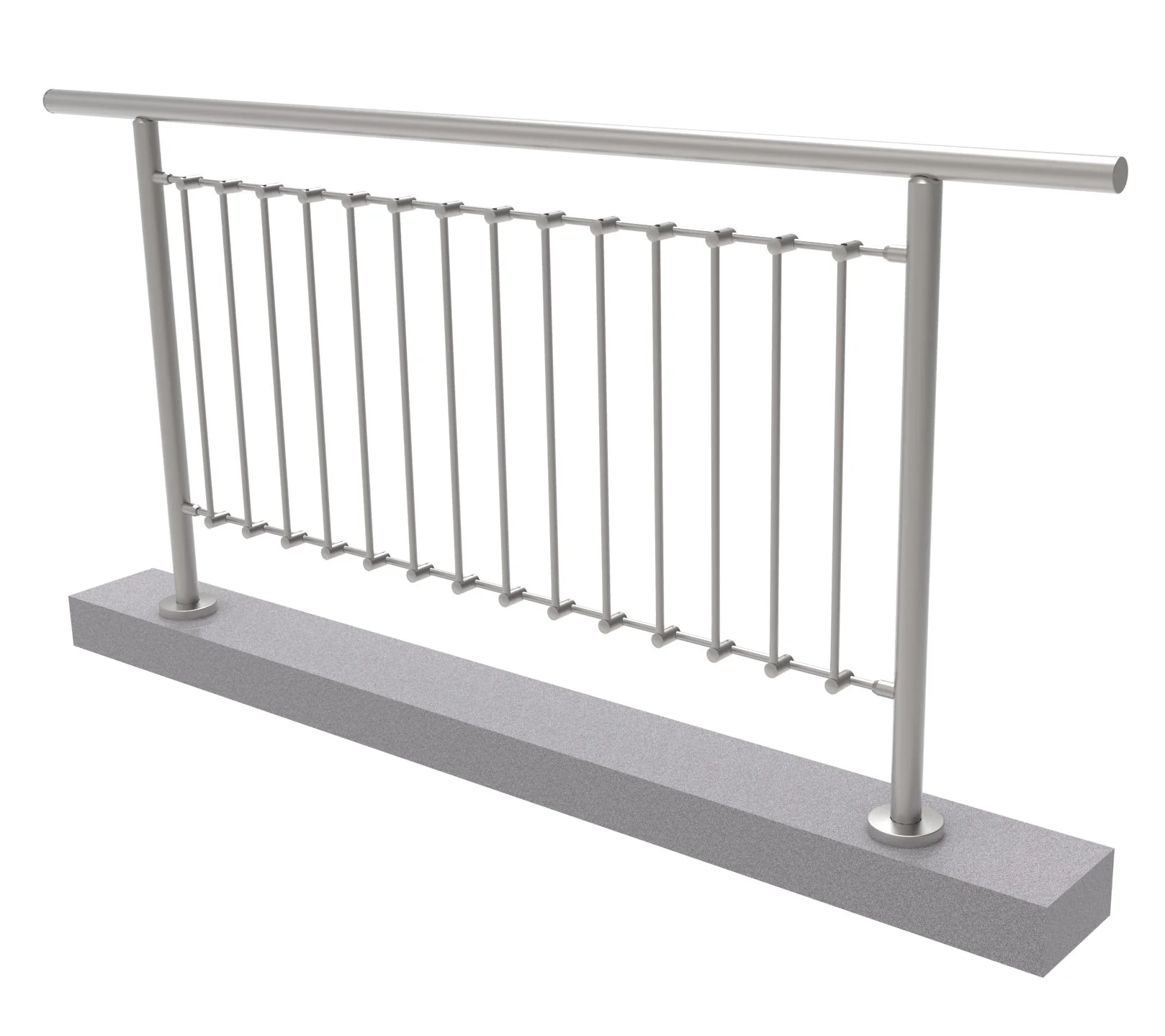 Vertical railing VR AISI304, D42,4/d12vertical/H10