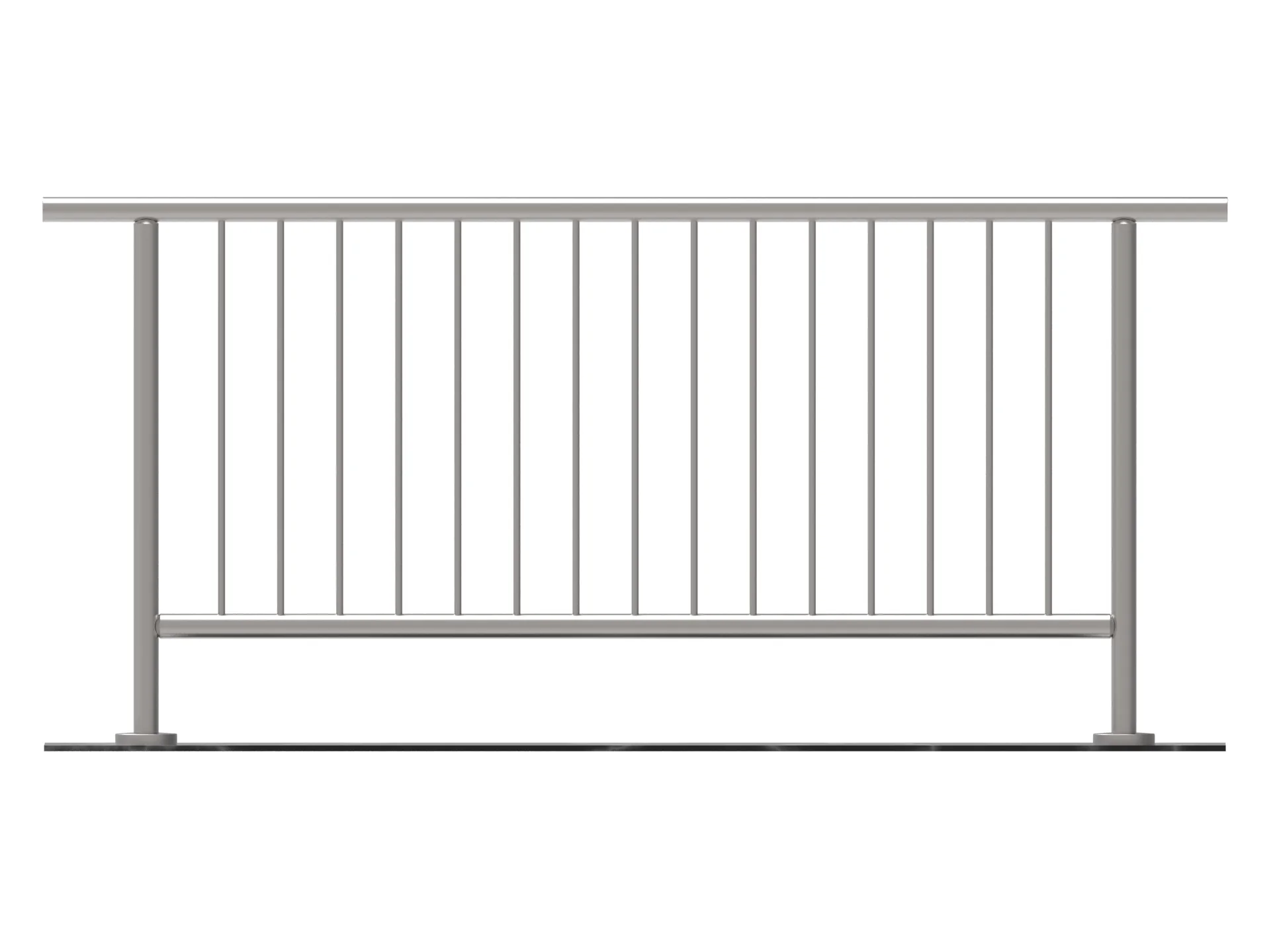 Vertical railing VR AISI304, D42,4/d12vertical/H10