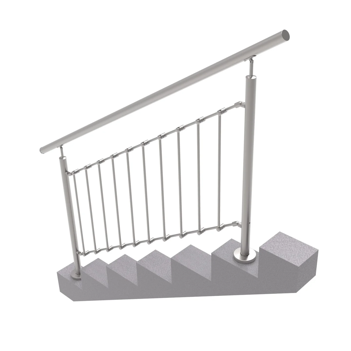 Vertical railing VR AISI304, D42,4/d12vertical/H10