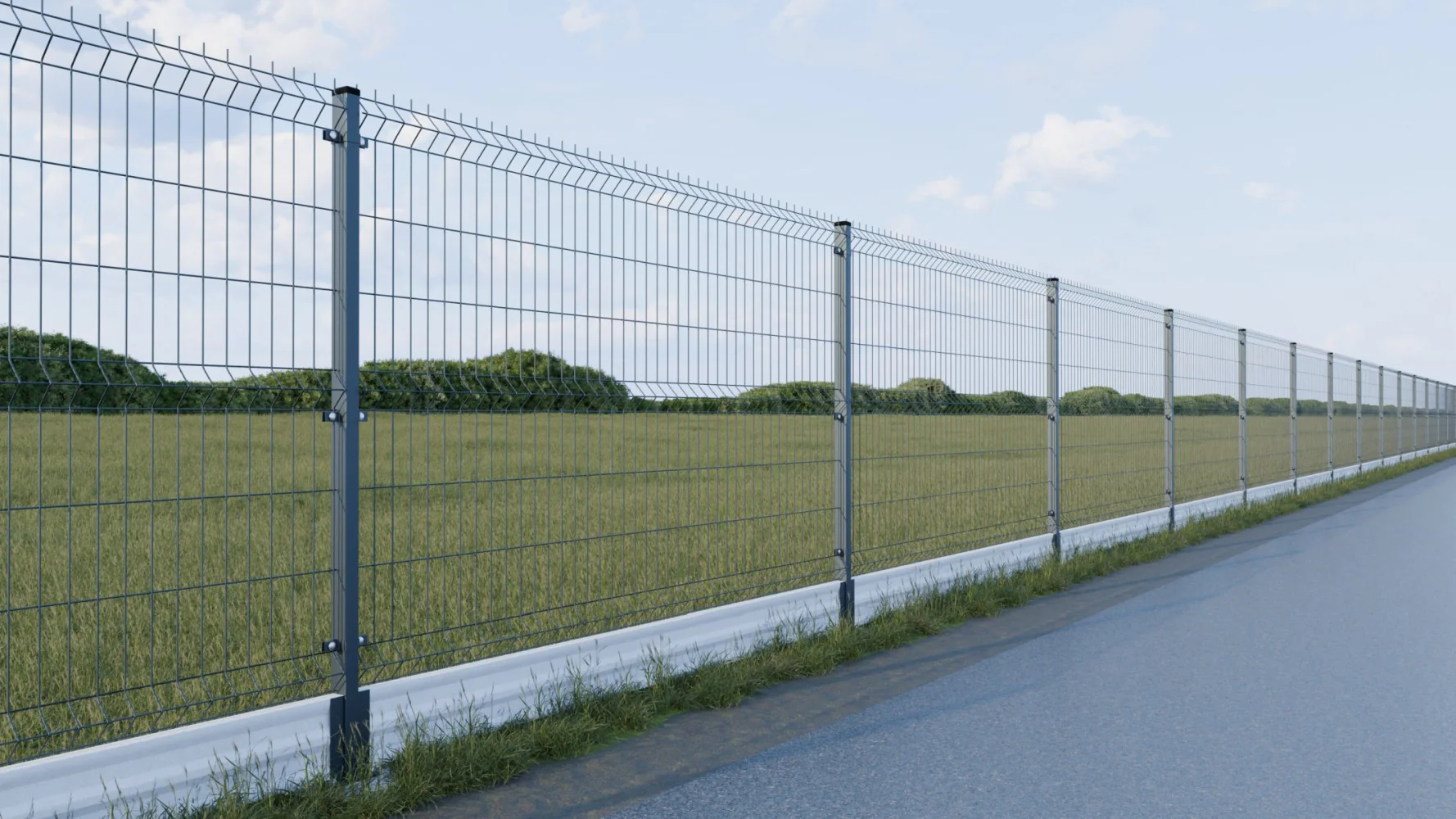 Welded fence panel 3D ZnPVC 2500x1530x4mm anthracite - Image 6