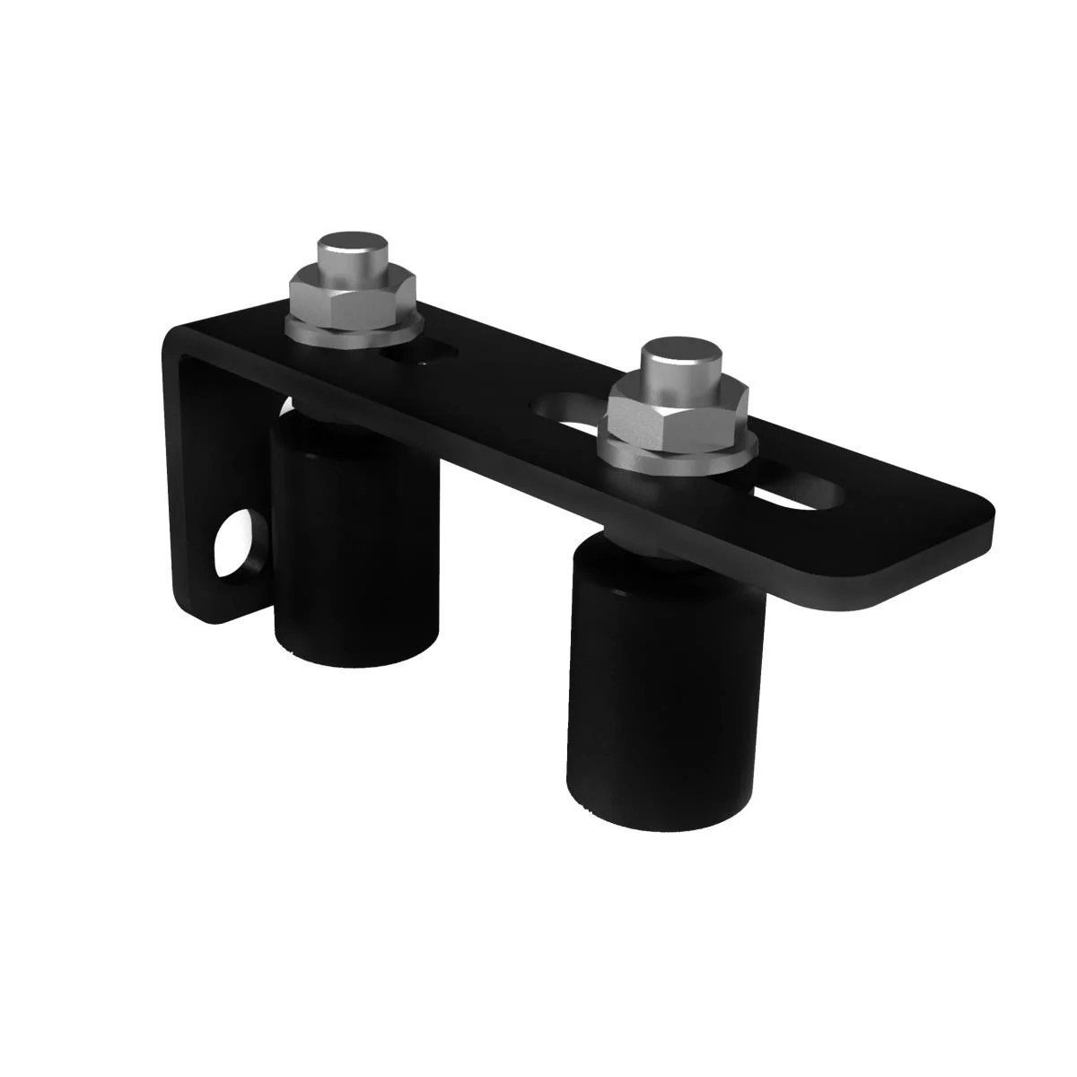 Wheel with bracket, Zn, black