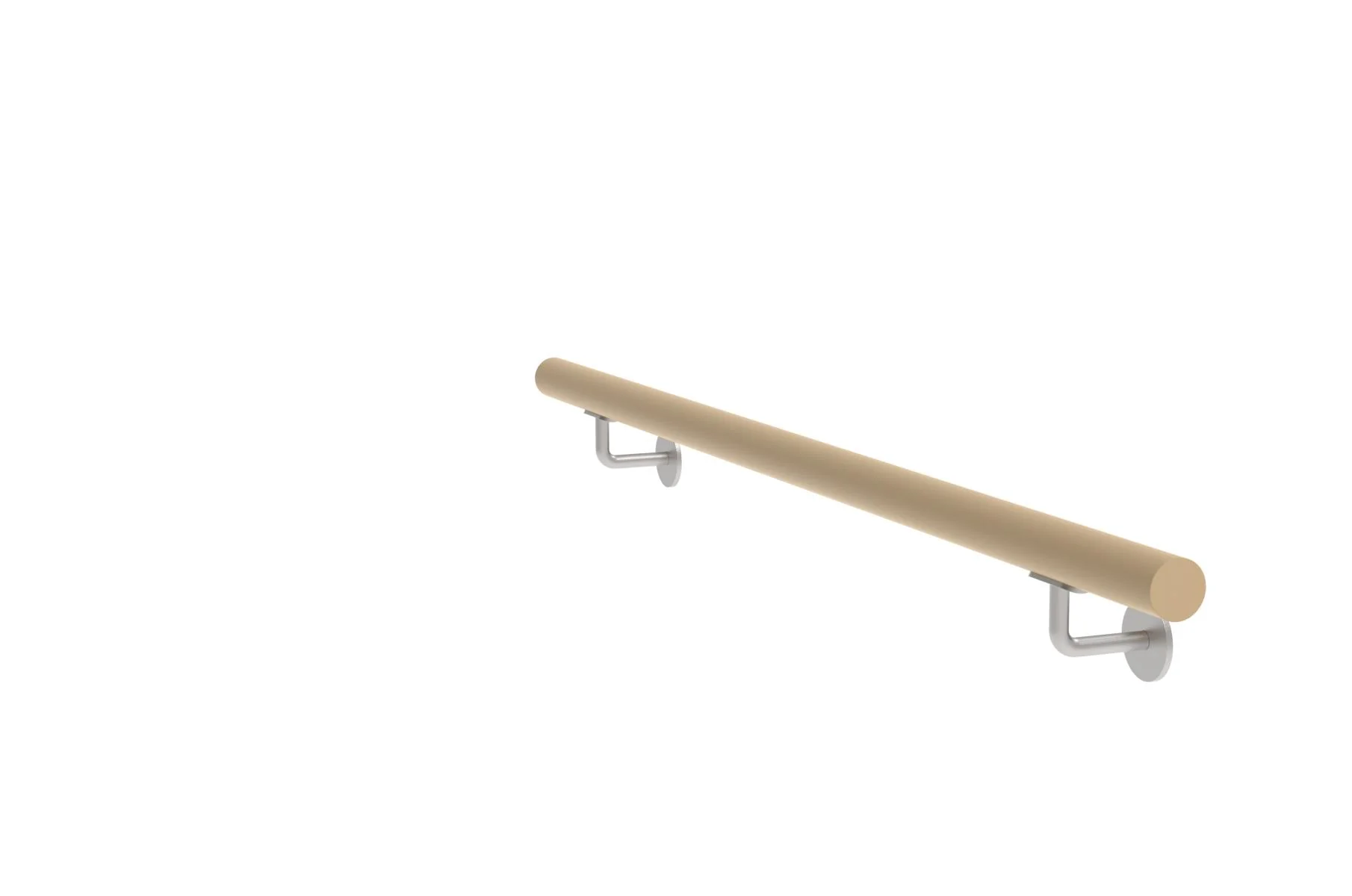 Wooden handrail OAK and stainless steel holders, L1200mm 