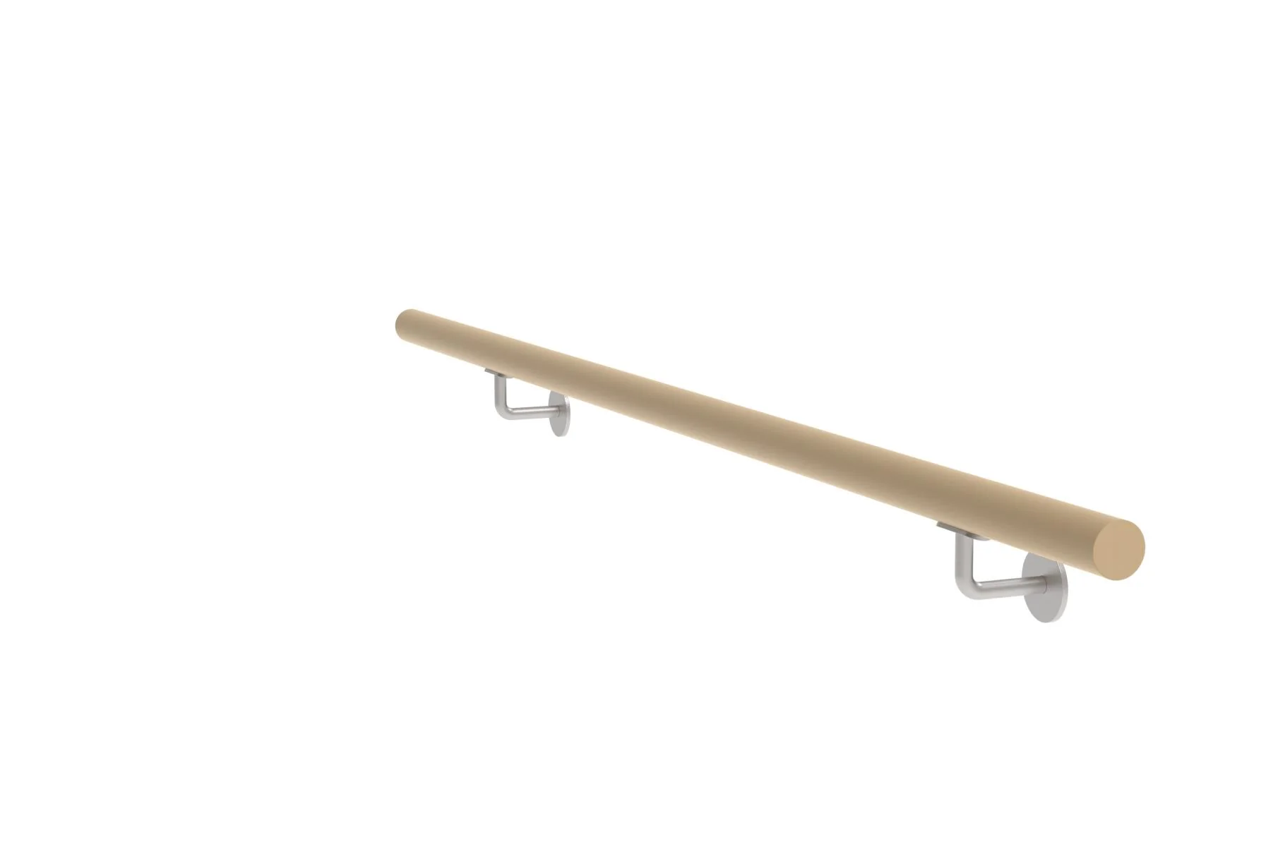 Wooden handrail OAK and stainless steel brackets, L1600mm